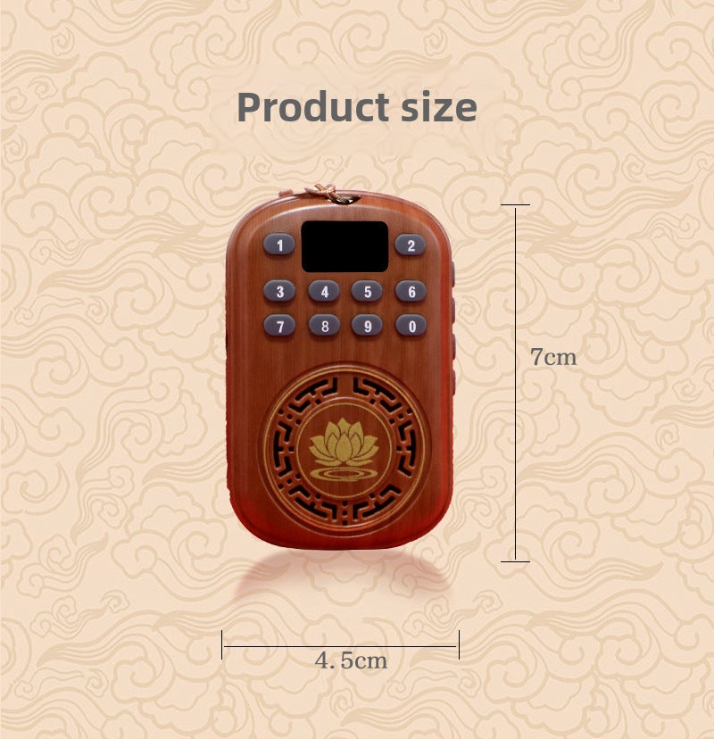 Portable Music Player 32 Classic Hits HD Sound for Elderly Brown 32 pluggable card 