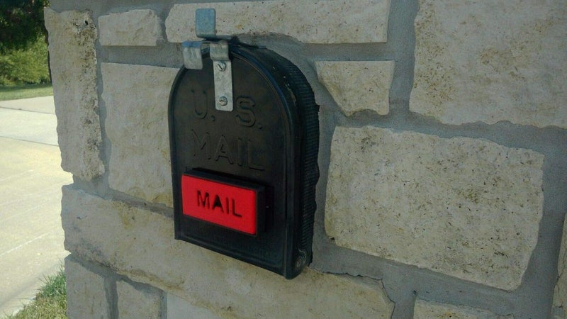 Earthtec Mailbox Flag, Front Mount, Great on Brick/Stone Mailbox, Stylish Replacement - Image 1