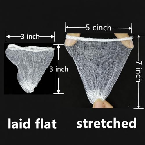 LebriTamFa Kitchen Sink Strainer Mesh Bag Disposable Sink Net Strainer Filter Bags High Elasticity Fits Most Sizes of Sink Drain Basket for Collecting Kitchen Food Waste Leftover Garbage (200, White) - Image 3