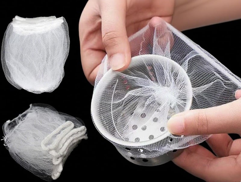 LebriTamFa Kitchen Sink Strainer Mesh Bag Disposable Sink Net Strainer Filter Bags High Elasticity Fits Most Sizes of Sink Drain Basket for Collecting Kitchen Food Waste Leftover Garbage (200, White) - Image 1