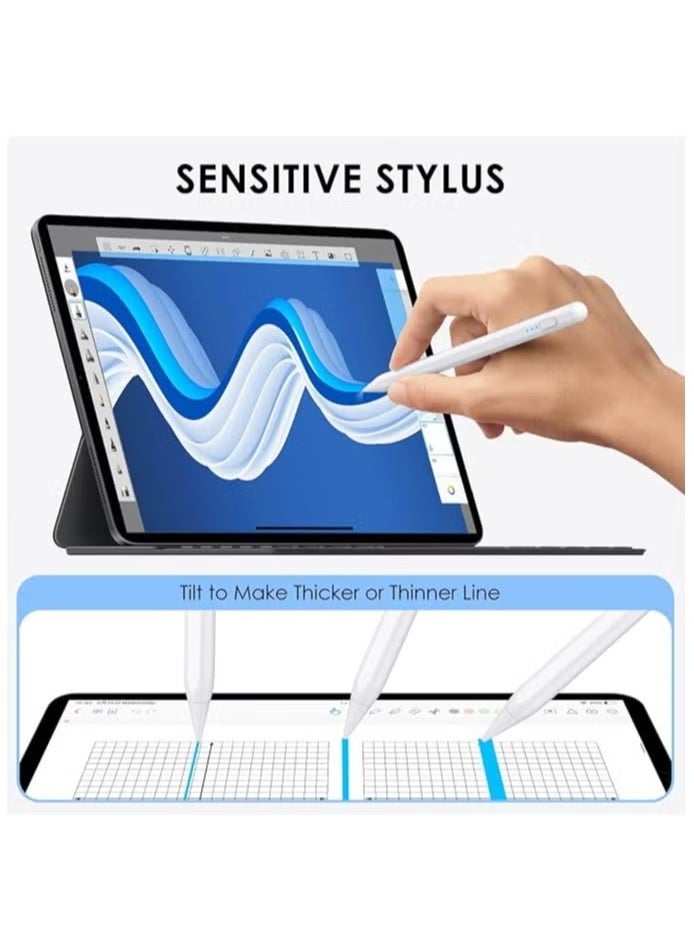 FLEXYKO - Universal Stylus Pen for iPhone iPad Mini Air Pro, Android, Windows White - Image 1