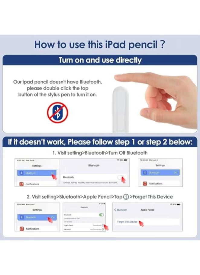 FLEXYKO - Universal Stylus Pen for iPhone iPad Mini Air Pro, Android, Windows White - Image 1