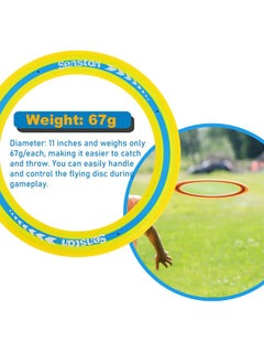 Senston Senston Flying Discs Easily Catch and Throw Sports Disc 11 Inch Soft Flying Discss for All Level Players Colorful Flying Discs 3 Pcs for Pool Beach Backyard Family Fun  - Image 3