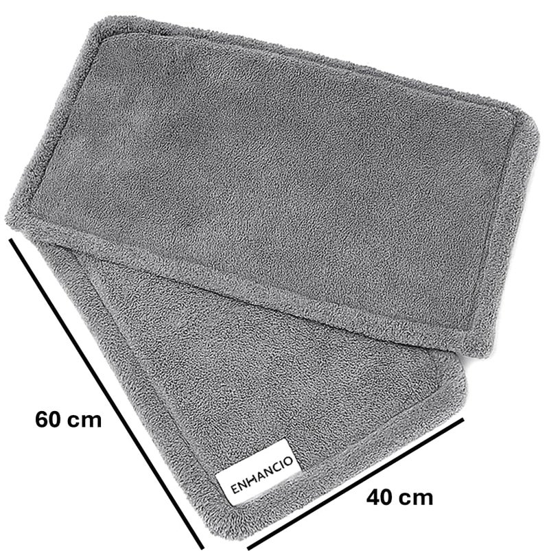 ENHANCIO 1500 GSM Microfiber Drying Towel 60x40 cm | Twisted Loop Ultra Plush Edgeless Cloth | Super Absorbent Lint Free Scratch Free for Car Bike Kitchen Home Cleaning | Auto Detailing | Grey - Image 5