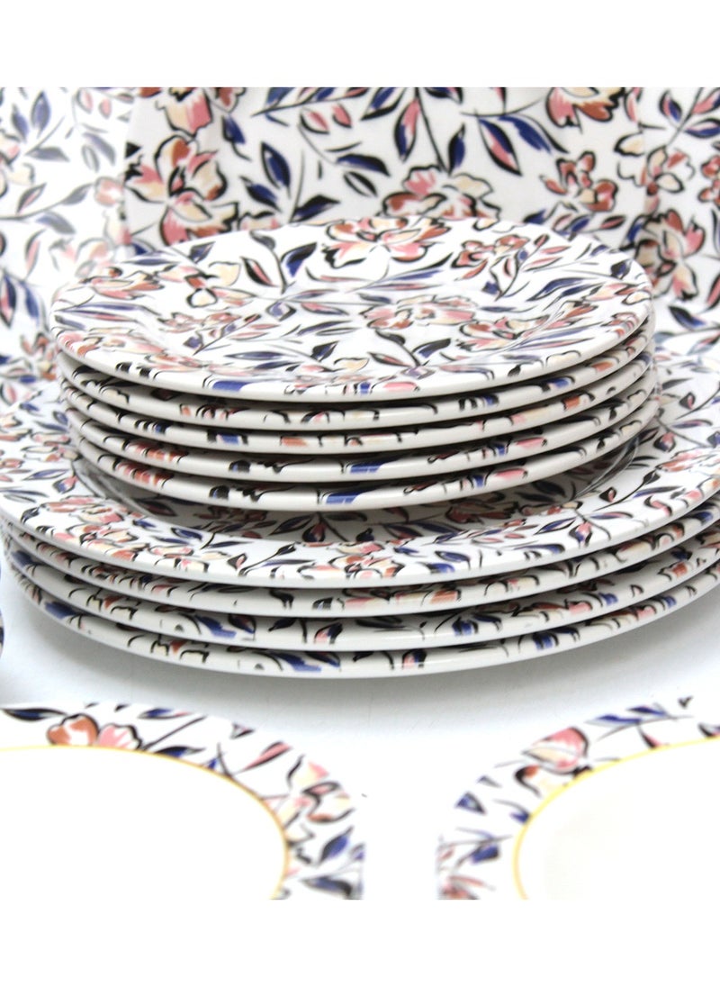 BLACKSTONE - Set of 24 Moultimex Dinner Dinner Set 6x Dinner Plate 6x Soup Bowls  6x Desert Plates 6x Deep Plates - Image 1