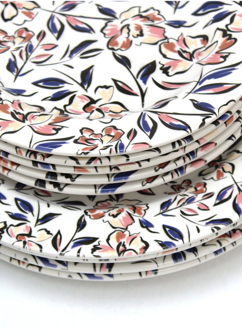 BLACKSTONE - Set of 24 Moultimex Dinner Dinner Set 6x Dinner Plate 6x Soup Bowls  6x Desert Plates 6x Deep Plates - Image 1