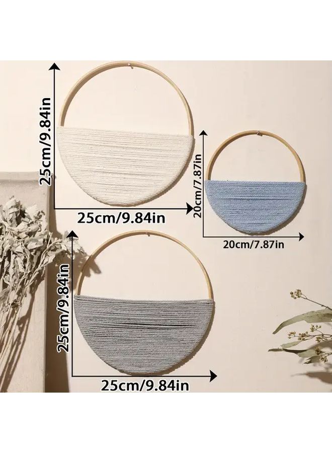 Model A Bohemian Handwoven Wooden Circle Wall Decor For Home Bedroom Wedding Gift - Image 3