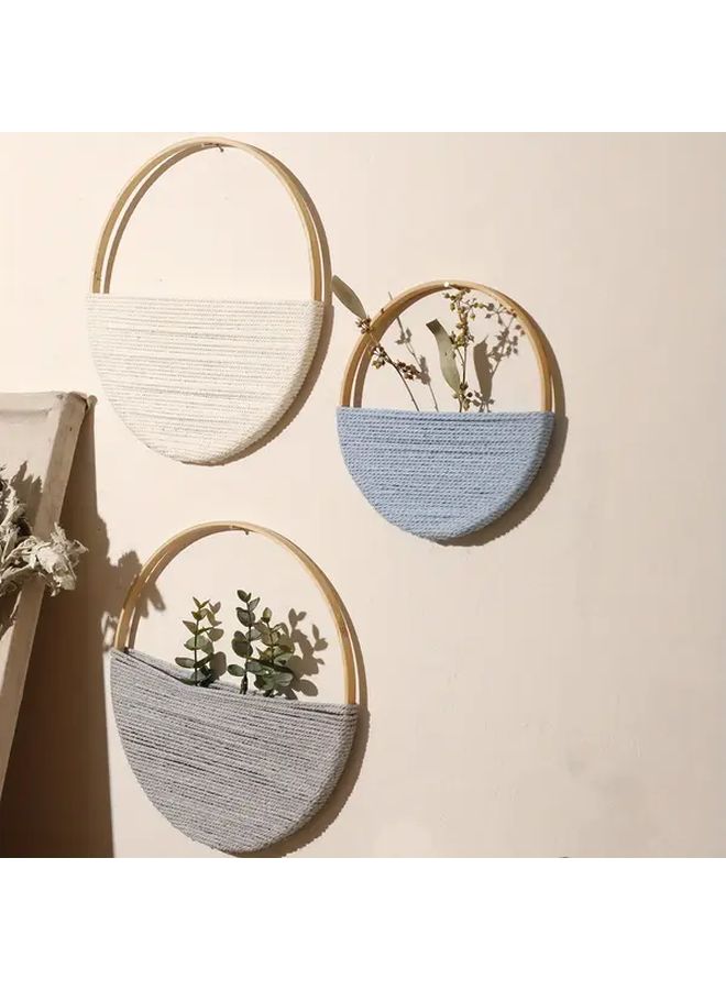 Model A Bohemian Handwoven Wooden Circle Wall Decor For Home Bedroom Wedding Gift - Image 5