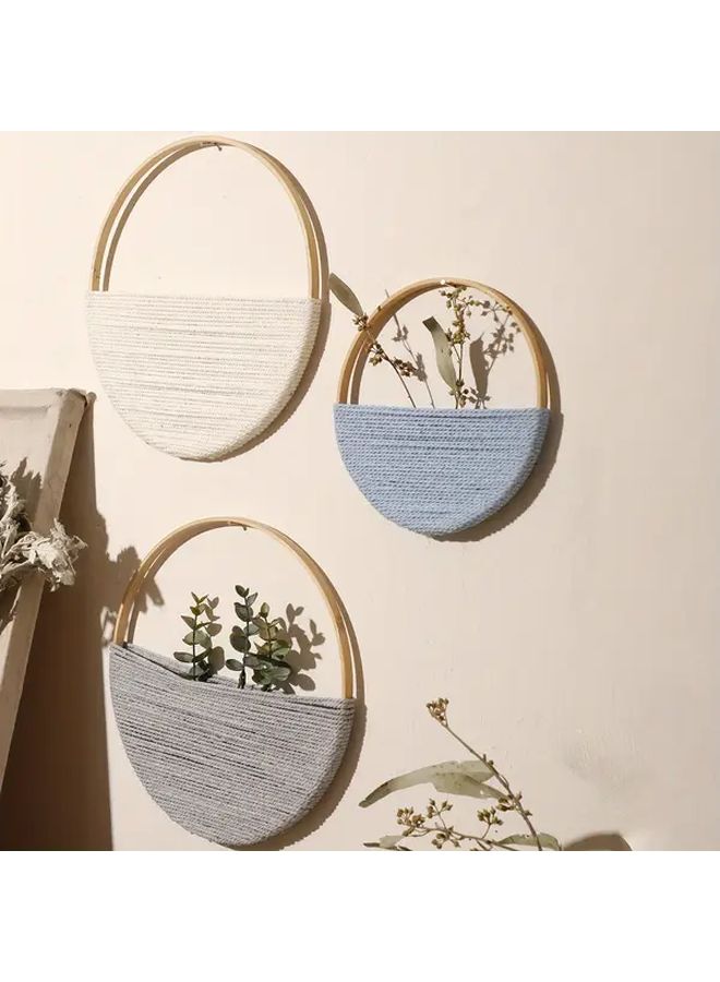 Model A Bohemian Handwoven Wooden Circle Wall Decor For Home Bedroom Wedding Gift - Image 2