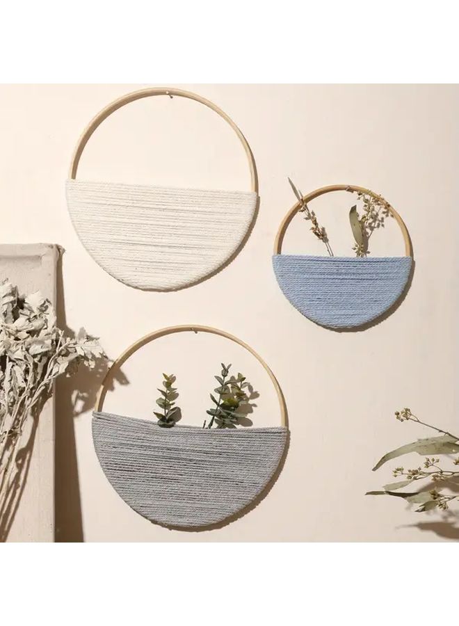 Model A Bohemian Handwoven Wooden Circle Wall Decor For Home Bedroom Wedding Gift - Image 4