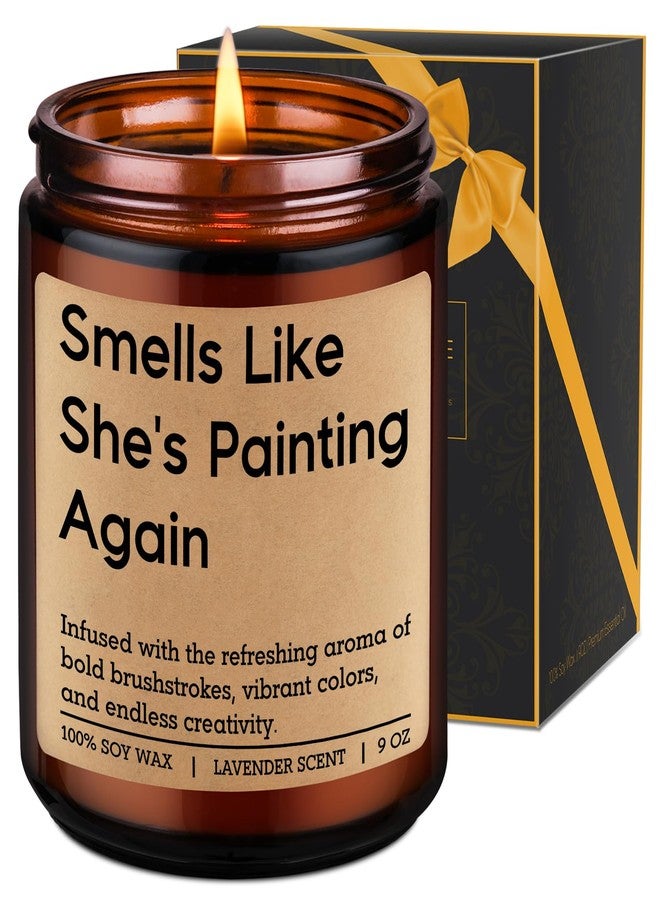 LEADO Painting Candle - Painter Gifts, Gifts for Artists, Painters Women, Painting Lovers - Funny Appreciation, Mothers Day, Birthday Presents for Art Teachers Women, Watercolor Artists, Art Lovers - Image 1