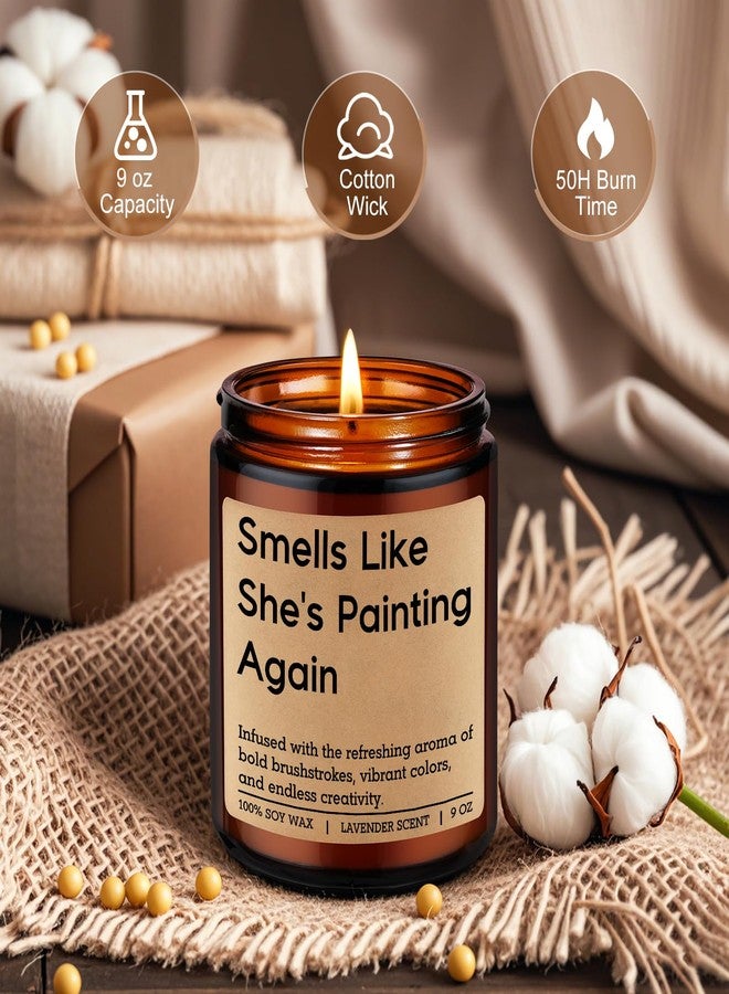 LEADO Painting Candle - Painter Gifts, Gifts for Artists, Painters Women, Painting Lovers - Funny Appreciation, Mothers Day, Birthday Presents for Art Teachers Women, Watercolor Artists, Art Lovers - Image 3