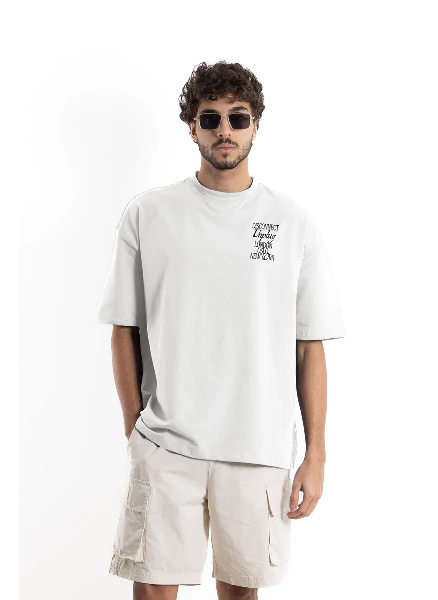شايبس SLOGAN PRINTED COTTON BLEND T-SHIRT