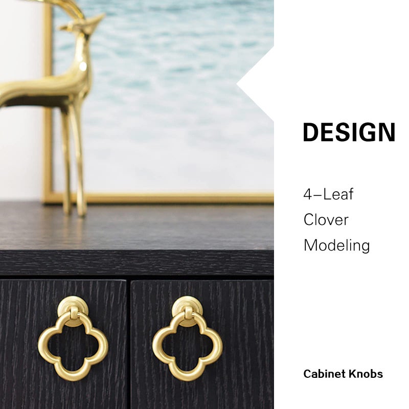 Ruiao 8 Pack Cupboard Knobs Cabinet Knobs Drawer knobs, Zinc Alloy Gold Knobs for Dresser, Cupboard Knobs for Kitchen, Bathroom - Image 4