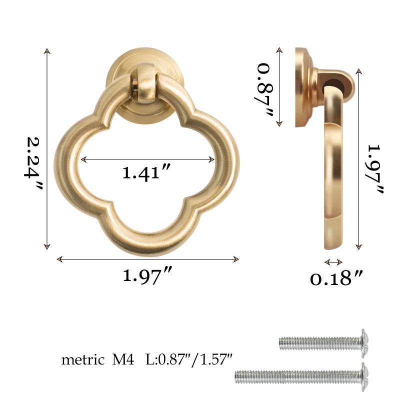 Ruiao 8 Pack Cupboard Knobs Cabinet Knobs Drawer knobs, Zinc Alloy Gold Knobs for Dresser, Cupboard Knobs for Kitchen, Bathroom - Image 3