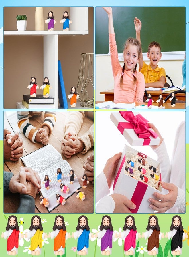 Barydat مجموعة باريدات من 100 قطعة من مجسمات يسوع الصغيرة بـ 8 ألوان، مثالية للعب الغميضة، مناسبة لحشو بيض عيد الفصح، والتناول الأول، والكنيسة، ومدارس الأحد، والحفلات الدينية، وهدايا التعميد. - Image 4