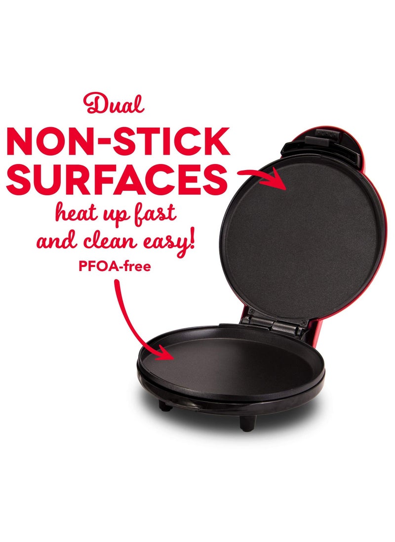 WENTCCION - Waffle Maker for Waffles, Paninis, Hash Browns other Breakfast, Lunch, or Snacks, with Easy to Clean, Non-Stick Cooking Surfaces - Red - Image 1