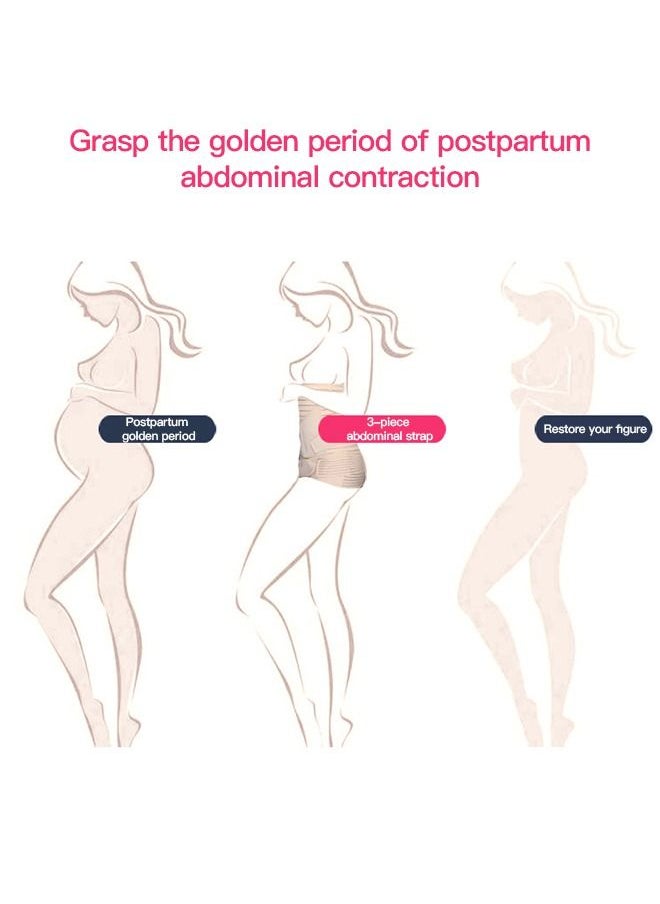 Sharpdo - Postpartum Belly Wrap 3 in 1 Post Partum Support Girdles C-Section Recovery Belly Waist Pelvis Wrap - Image 1