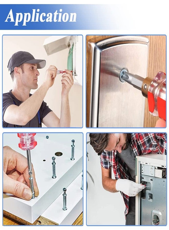 آيتش مجموعة من 5 مفكات براغي مغناطيسية قصيرة برأس فيليبس ورأس مسطح، 2 في 1 أداة قابلة للتبديل برأس مسطح ورأس متقاطع للتفكيك والإصلاح - Image 3