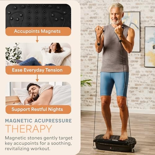 Lifepro HexaPlate Lite Vibration Plate Exercise Machine with Magnetic Acupoints - Full Body Vibration Platform for Beginners and Recovery - Lymphatic Drainage Massager for Muscle Toning and Fitness - Image 2