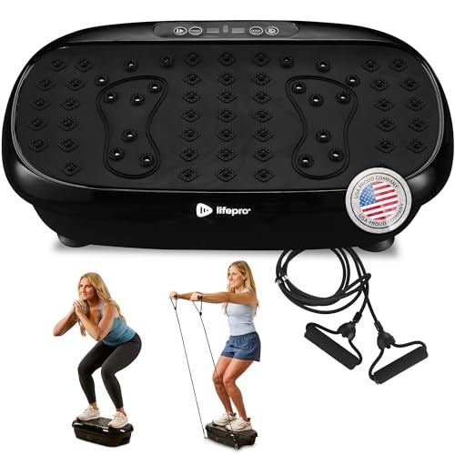 Lifepro HexaPlate Lite Vibration Plate Exercise Machine with Magnetic Acupoints - Full Body Vibration Platform for Beginners and Recovery - Lymphatic Drainage Massager for Muscle Toning and Fitness - Image 1