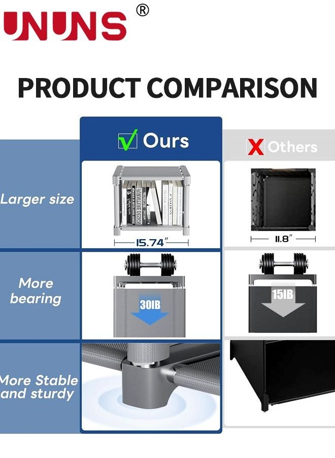 UNUNS - Bookcases,8 Bookshelf Cubes File Cabinets,Assembled Storage Rack,Room Organizer,Storage Shelves For Book Toys Decoration Clock,Vertical Cabinet Bookcase For Bedroom/Study Room/Living Room/Office - Image 1