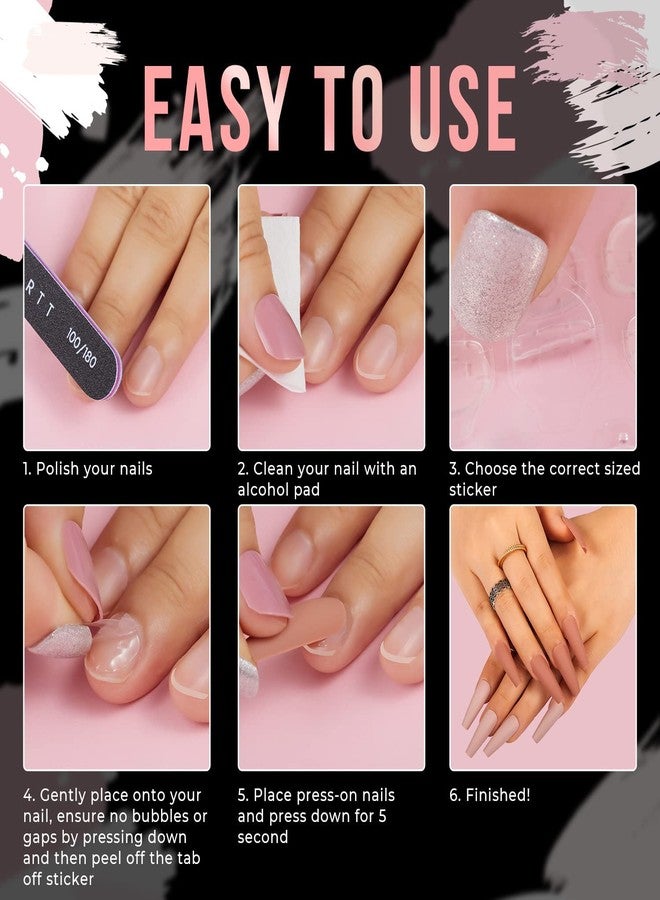 THR3E STROKES Imported Quality 2 Sheet (48pcs) Double-sided Nail Tab Sticker, False Nail Glue Jelly Gel Tape Adhesive Tabs Nail Glue Transparent Flexible Adhesive Fake Nails Tabs sticker - Image 3
