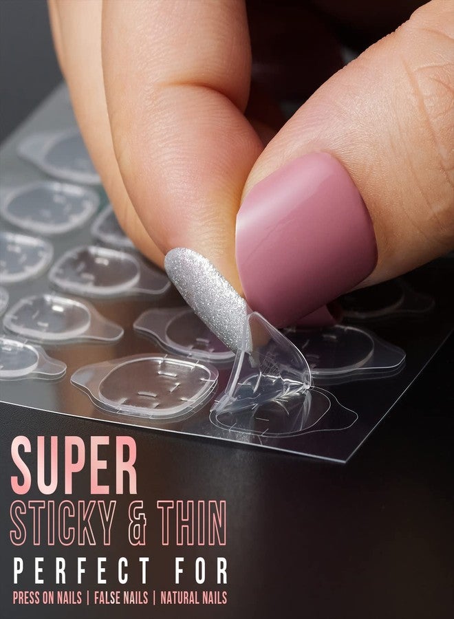 THR3E STROKES Imported Quality 2 Sheet (48pcs) Double-sided Nail Tab Sticker, False Nail Glue Jelly Gel Tape Adhesive Tabs Nail Glue Transparent Flexible Adhesive Fake Nails Tabs sticker - Image 5
