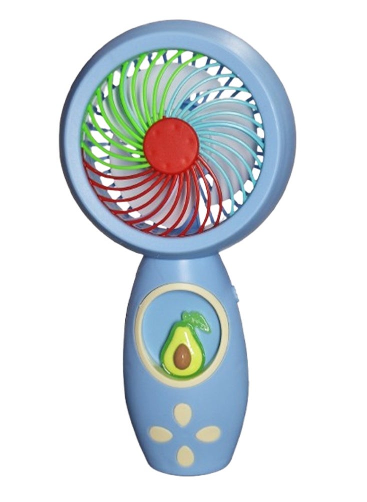 Mini handheld fan HQ66-30A , cute design with bright colors, small size and easy to carry by hand or put in bag, equipped with USB rechargeable battery, on/off button one speeds , nice summer and birthday gift for kids and adults, high quality and easy to use