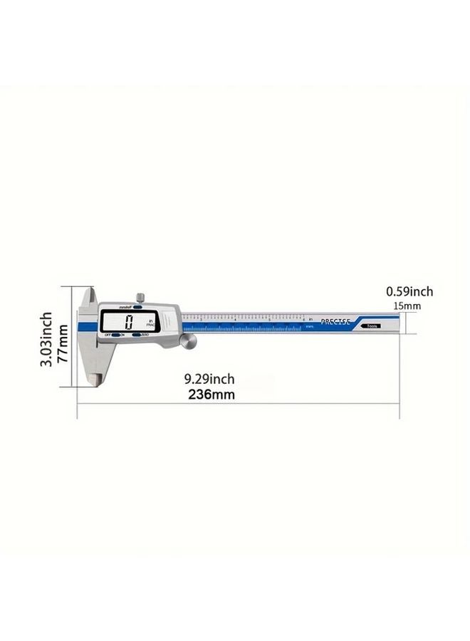 ET52 6 Inch Stainless Steel Vernier Caliper Electronic Display Precision Measuring Tool 150mm - Image 3