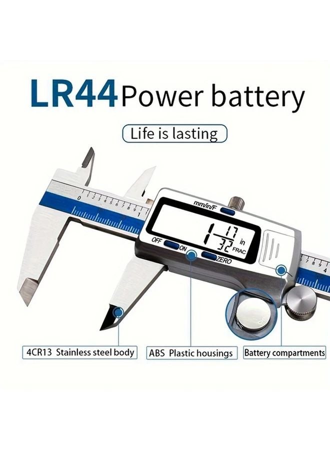ET52 6 Inch Stainless Steel Vernier Caliper Electronic Display Precision Measuring Tool 150mm - Image 4