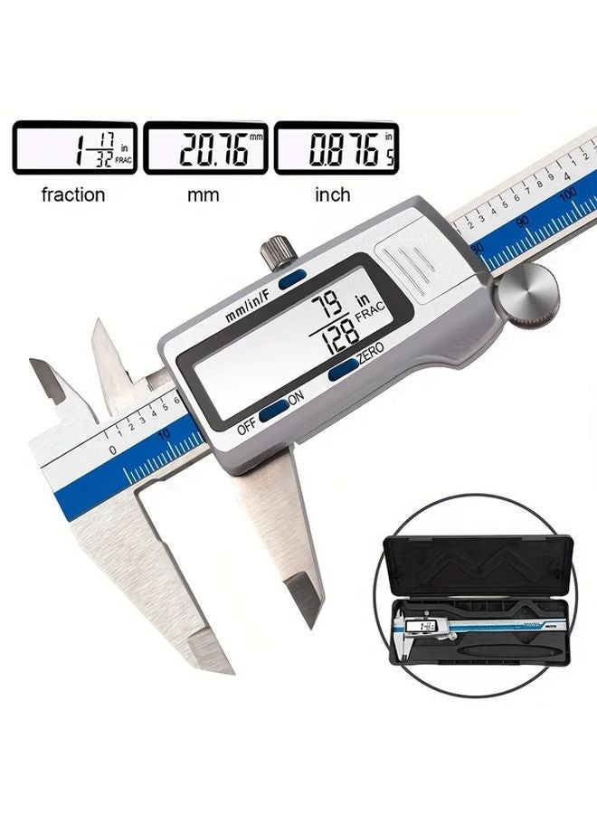 ET52 6 Inch Stainless Steel Vernier Caliper Electronic Display Precision Measuring Tool 150mm - Image 2