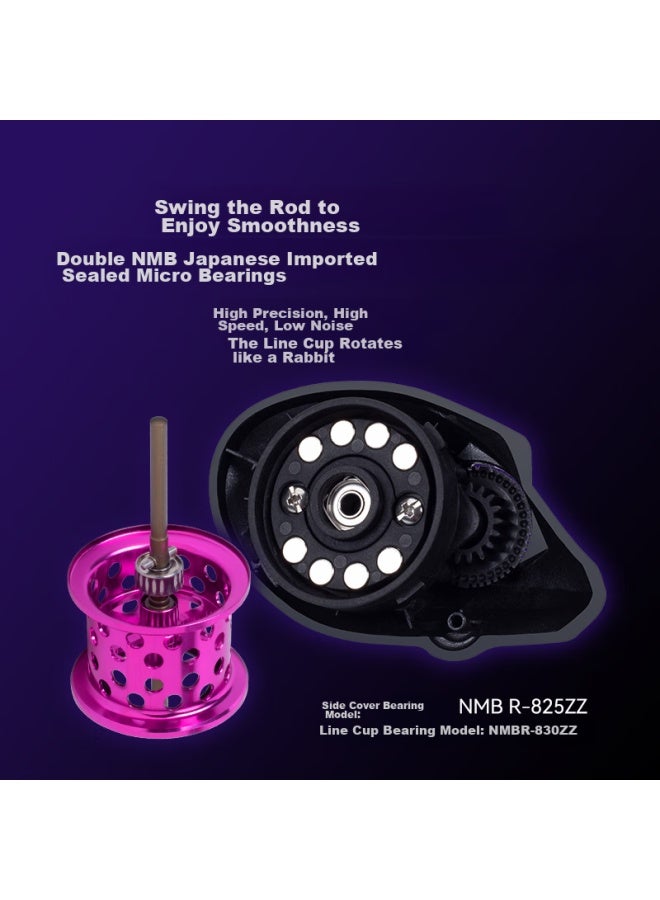 King Lure Guoluya Small Monster Micro Water Drop Wheel, High-speed Compared To Fugu Fish Wheel, Ultra-light Shallow Line Cup, Load Unloading Alarm, 7-speed Double Cup/left Hand - Image 3