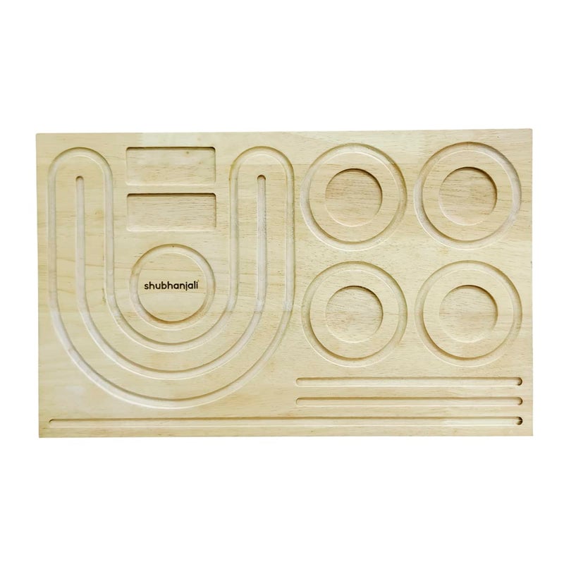Shubhanjali Shubhanjali Wooden Beads Design Beading Board for Bracelet Necklace Mala and Other Jewelry Design Beads Design Board for DIY Jewelry Making Craft Tray 1 Pieces  - Image 1