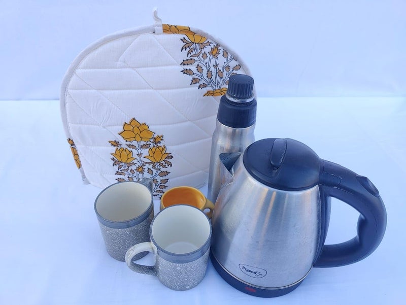 Malan Bai Mandala Tea Cozy Cover Hand Block Winter Tea Cozy Cotton Tea Kettle Warmer Pot Cover Hot Coffee Cover Handamde Kitchen Décor Brand: Malan Bai (Pattern 29) - Image 2