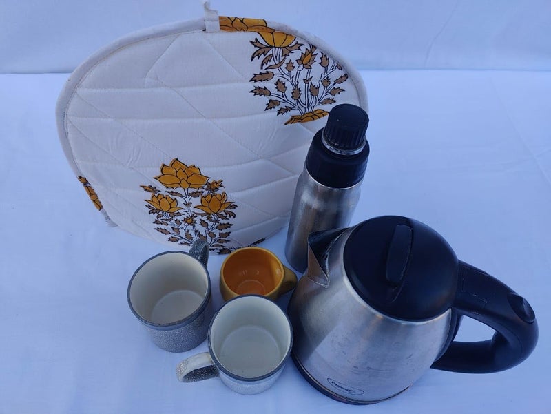 Malan Bai Mandala Tea Cozy Cover Hand Block Winter Tea Cozy Cotton Tea Kettle Warmer Pot Cover Hot Coffee Cover Handamde Kitchen Décor Brand: Malan Bai (Pattern 29) - Image 4