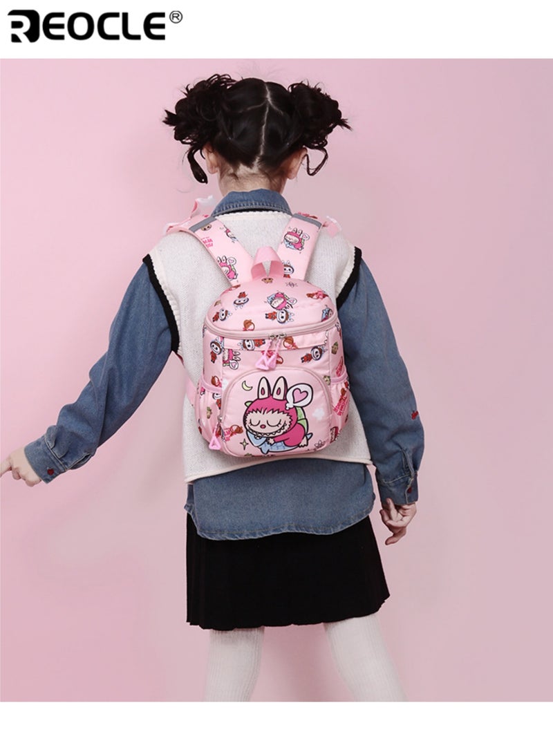ريوكل حقيبة ظهر للأطفال بكامل طباعة شخصيات كرتونية حقيبة مدرسية يومية خفيفة وعملية حقيبة تخزين للمواصلات اليومية حقيبة ظهر مرحة للنزهات بتصميم مواضيعي - Image 2