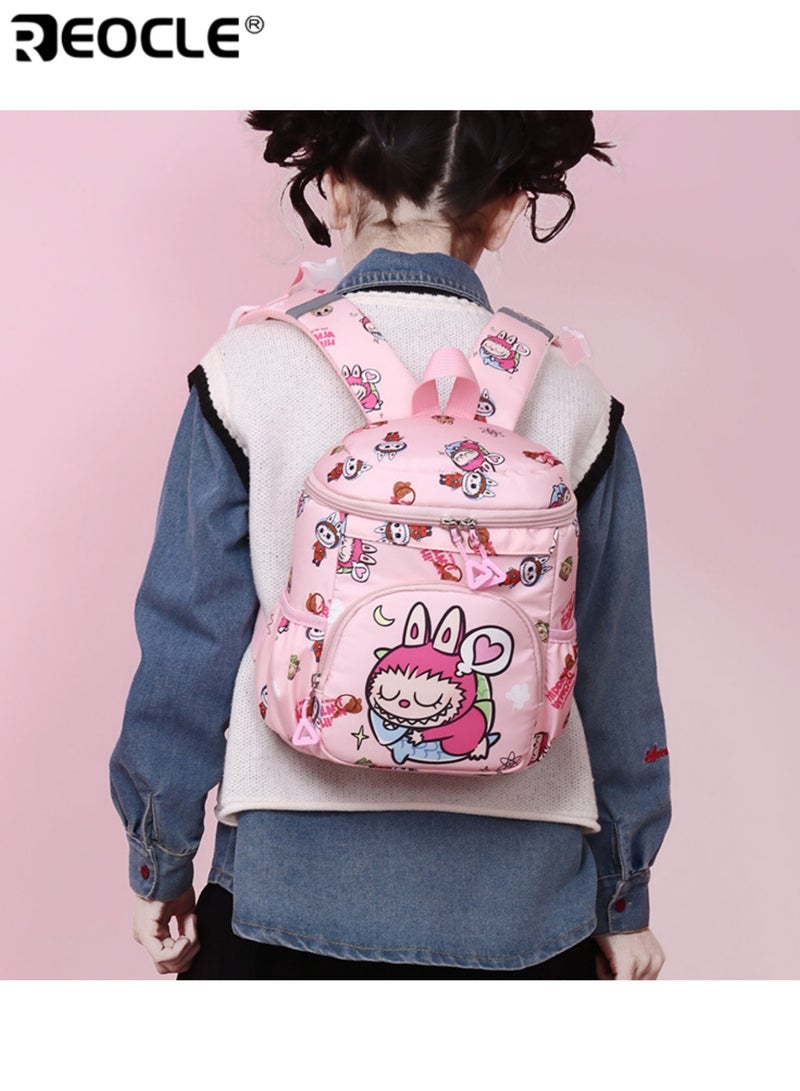 ريوكل حقيبة ظهر للأطفال بكامل طباعة شخصيات كرتونية حقيبة مدرسية يومية خفيفة وعملية حقيبة تخزين للمواصلات اليومية حقيبة ظهر مرحة للنزهات بتصميم مواضيعي - Image 1