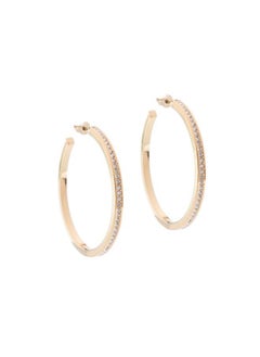 Karen Millen Large Crystal Hoop Earring  - Image 1