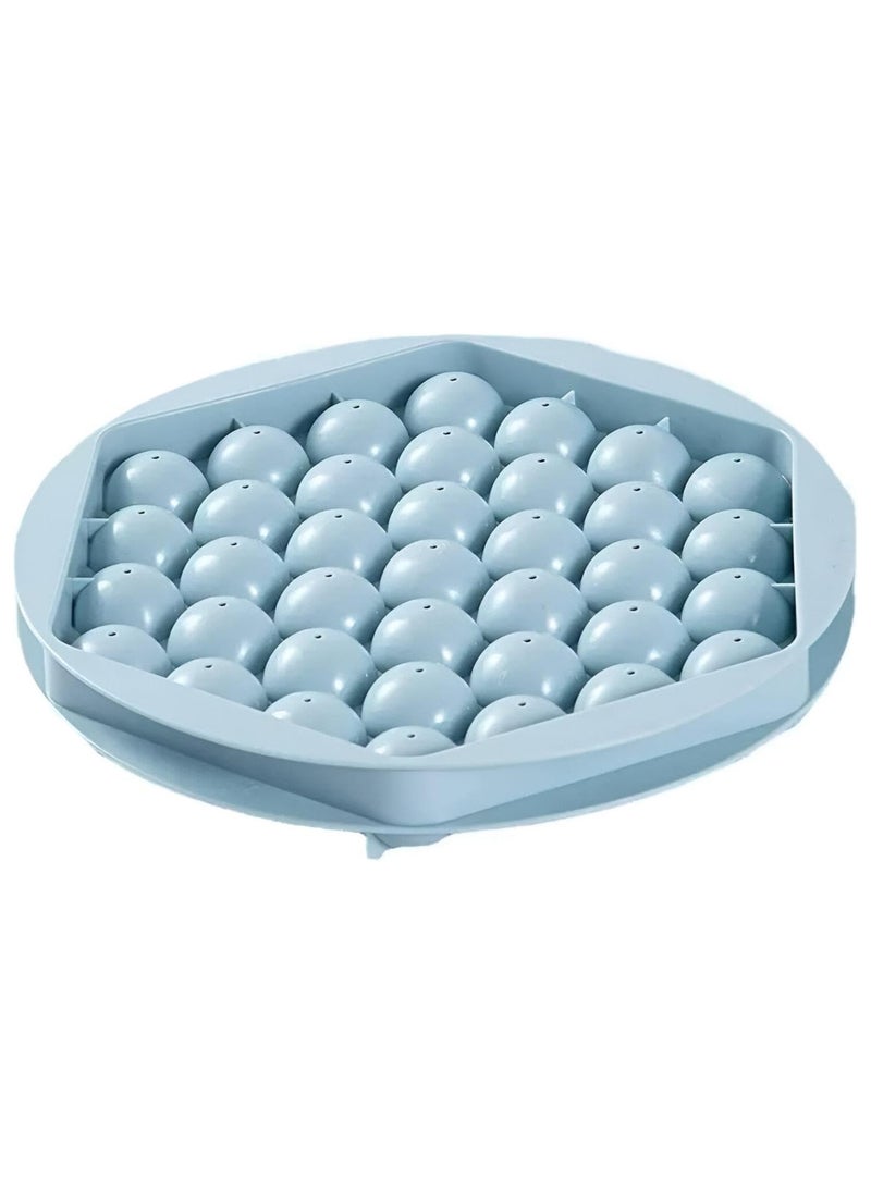 Generic Round Ice Cube Tray With Lid,Mini Circle Ice Ball Maker Mold for Freezer,1 in X 74PCS Sphere Ice Chilling Cocktail Tea & Coffee (2 Packs)  - Image 1