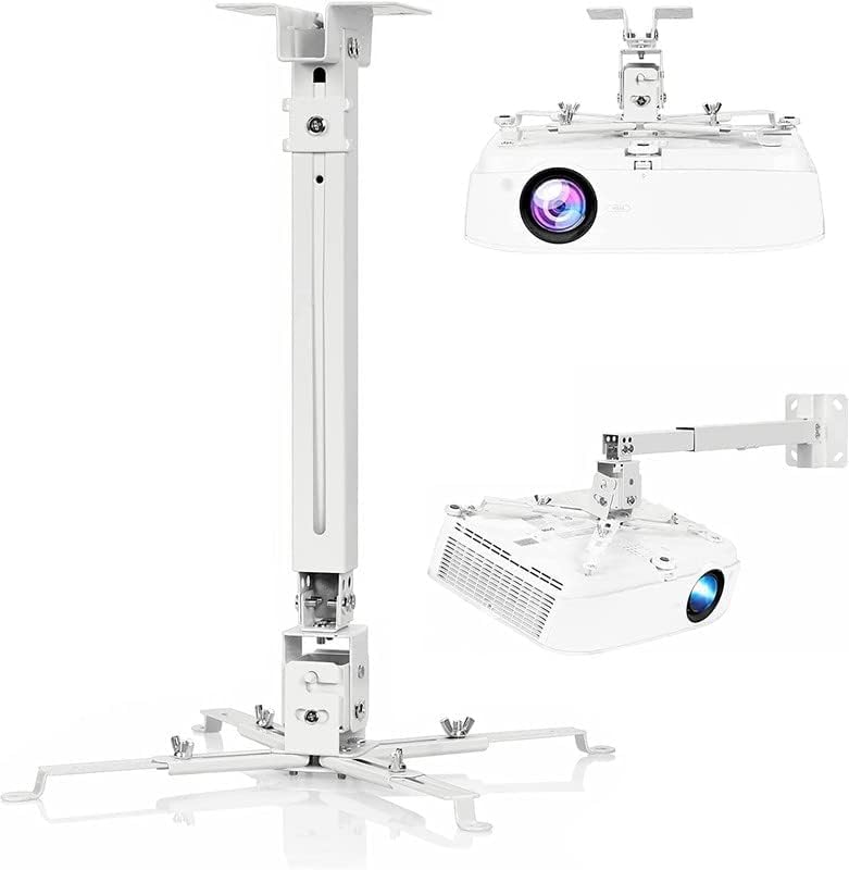 XTECTORVIEW Adjustable Projector Ceiling Mount Stand | 52 to 60 Inch (5 Feet) Extendable Bracket | Universal Tilt, Swivel & Rotate Wall/Ceiling Projector Mount | Heavy-Duty Frame - Image 1