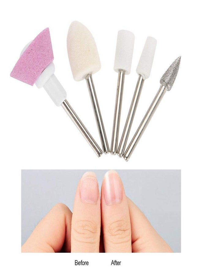 Zetiling 7 Piece Ceramic Nail Drill Bits Set with Grinding Wheel, Rotary Burr Accessories for Manicure and Pedicure Tools - Image 3