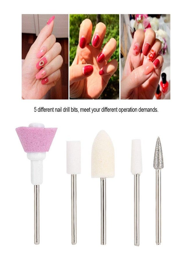 Zetiling 7 Piece Ceramic Nail Drill Bits Set with Grinding Wheel, Rotary Burr Accessories for Manicure and Pedicure Tools - Image 2