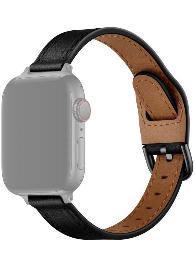 نيبمينينت سوار بديل من الجلد بتصميم سماء مليئة بالنجوم لساعة أبل ووتش سيريز 7/6/SE/5/4/3/2/1 مقاس 38/40/41 مم أسود - Image 1