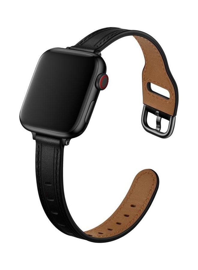 نيبمينينت سوار بديل من الجلد بتصميم سماء مليئة بالنجوم لساعة أبل ووتش سيريز 7/6/SE/5/4/3/2/1 مقاس 38/40/41 مم أسود - Image 2