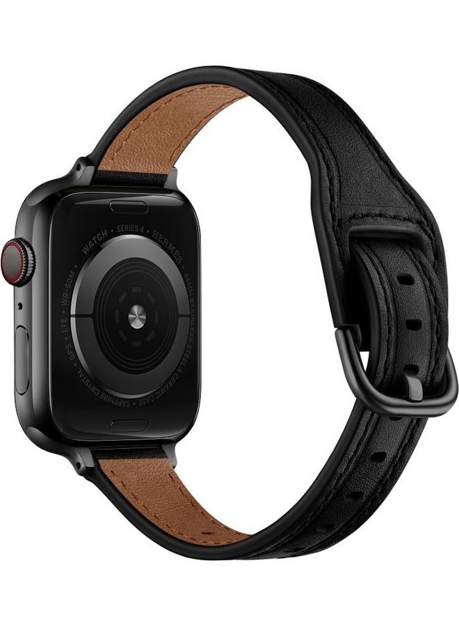 نيبمينينت سوار بديل من الجلد بتصميم سماء مليئة بالنجوم لساعة أبل ووتش سيريز 7/6/SE/5/4/3/2/1 مقاس 38/40/41 مم أسود - Image 3