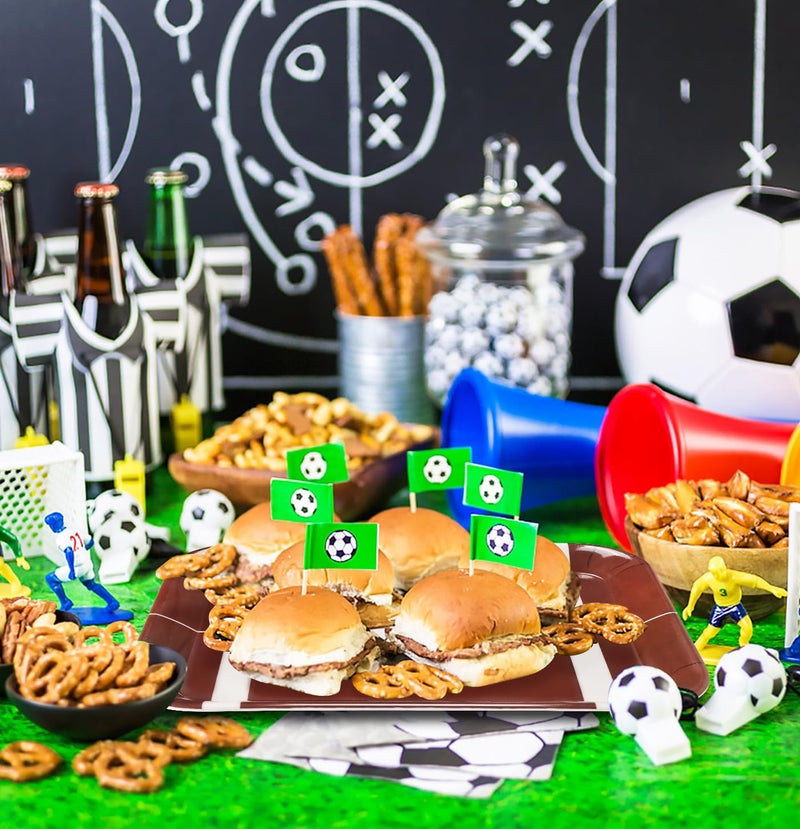 MUNILAIL 3 PCS Football Serving Trays 12.8 x 10 Inch Melamine Serving Platter Reusable Football Party Trays for Snacks Cookies Dessert Food Serving Dish Plates - Image 5