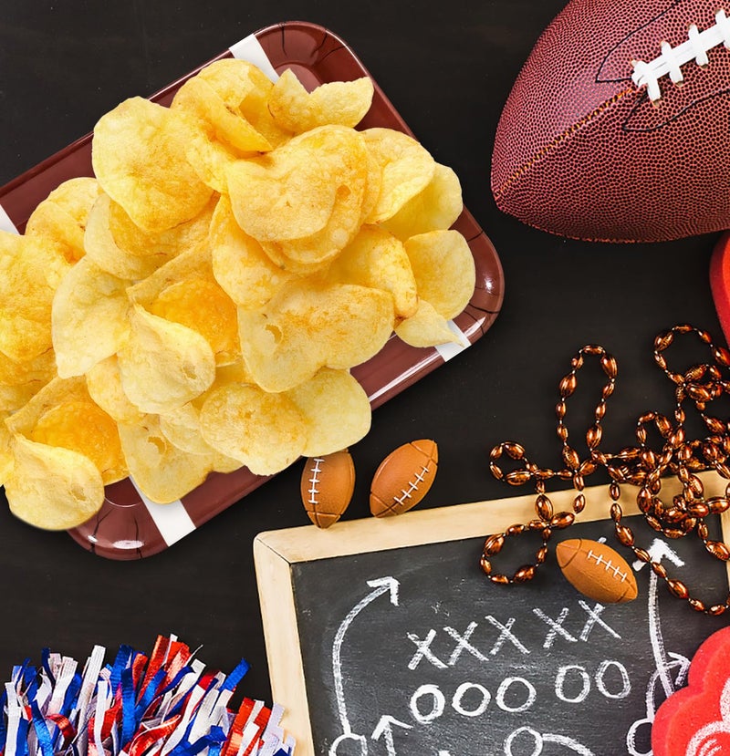 MUNILAIL 3 PCS Football Serving Trays 12.8 x 10 Inch Melamine Serving Platter Reusable Football Party Trays for Snacks Cookies Dessert Food Serving Dish Plates - Image 4