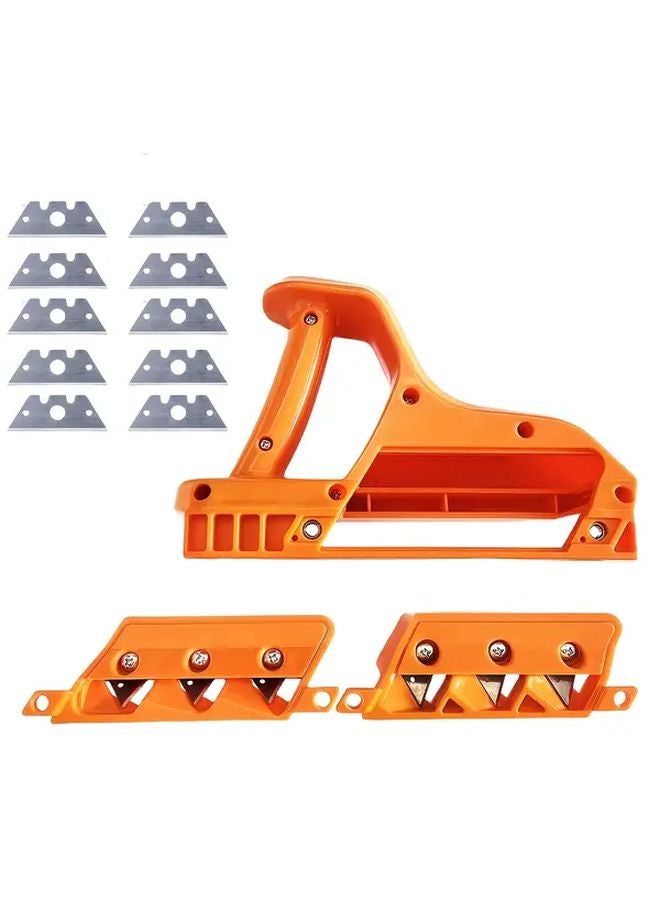 Drywall Chamfer Trimmer 45 60 Degree Manual Planer With 10 Stainless Steel Blades - Image 2