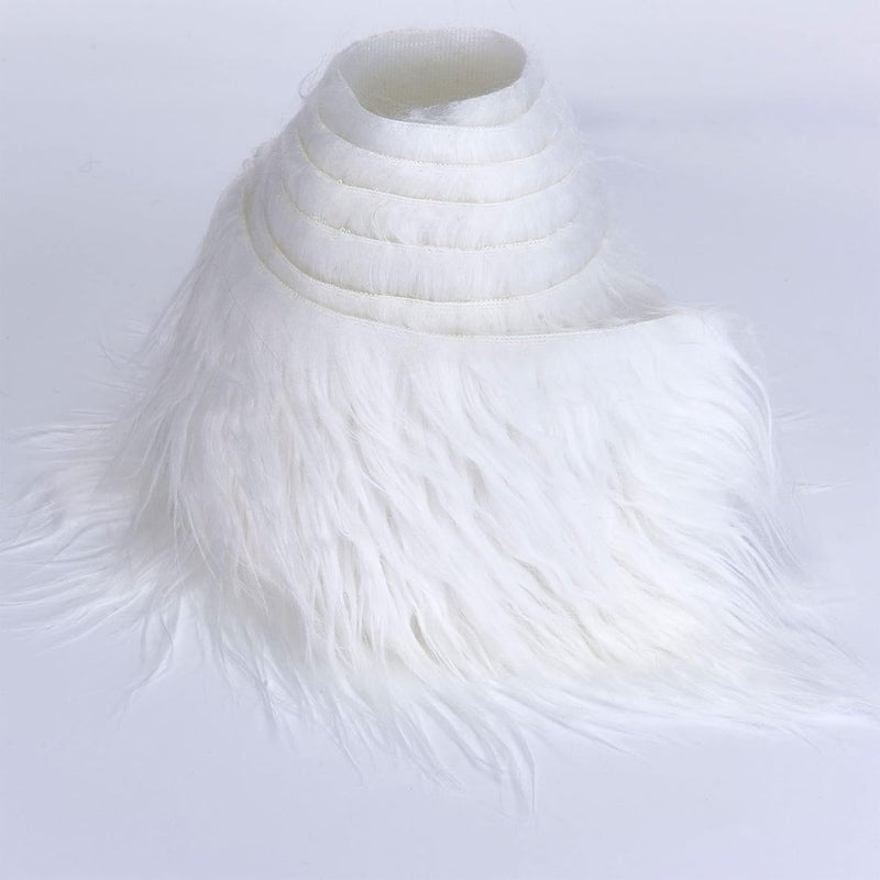 Faux Fur Fabric, White Fur Fabric, 5x150cm Fluffy Craft Fur, Faux Fabric for Toy, Making White Felt Fur, Christmas, DIY Craft Decoration